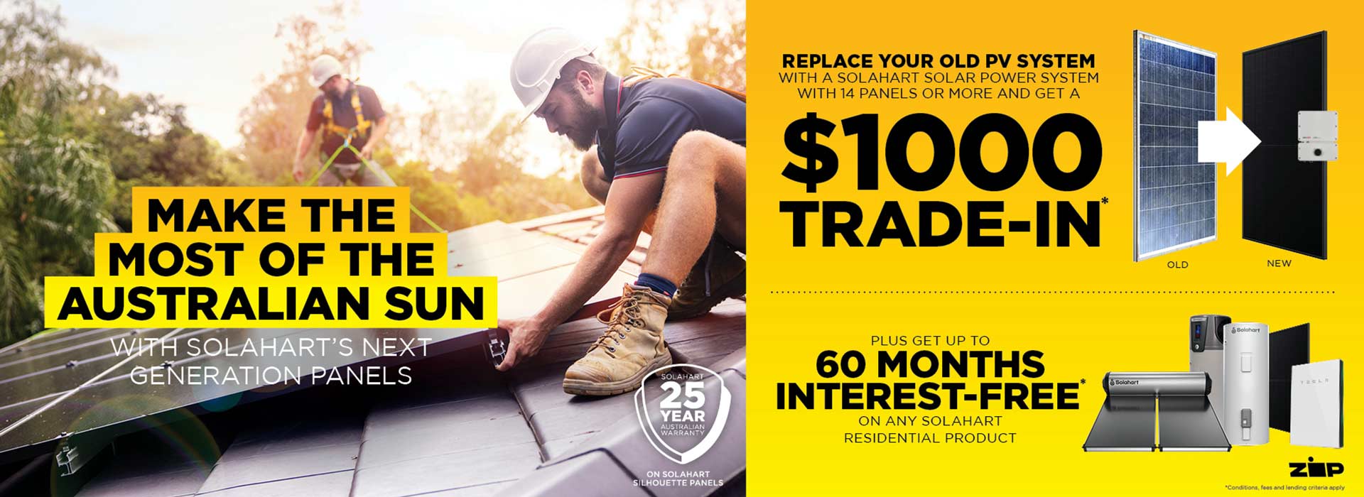 Make the most of the Australian sun with Solahart's trade in offer.